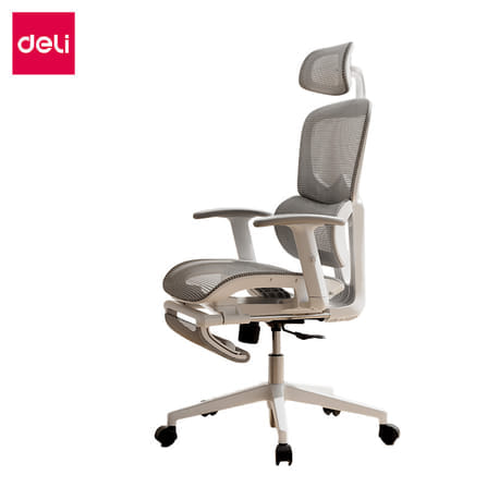 เก้าอี้สำนักงานเพื่อสุขภาพ DELI KF258-J-WH-01 สีขาว_0